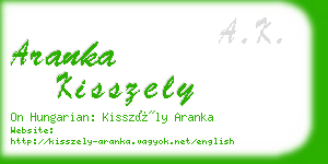 aranka kisszely business card